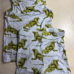 Kate Quinn 12-18m Iguana Print Tank Top and Shorts Set